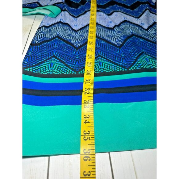 Eliza J‎ Shift Dress NWT Size 8 Bell sleeves Chevron Retro - Picture 6 of 13